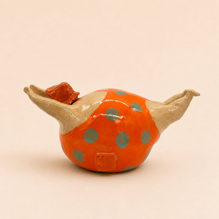 Martina · naranja con lunares verdes