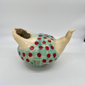 Martina con bañador de lunares